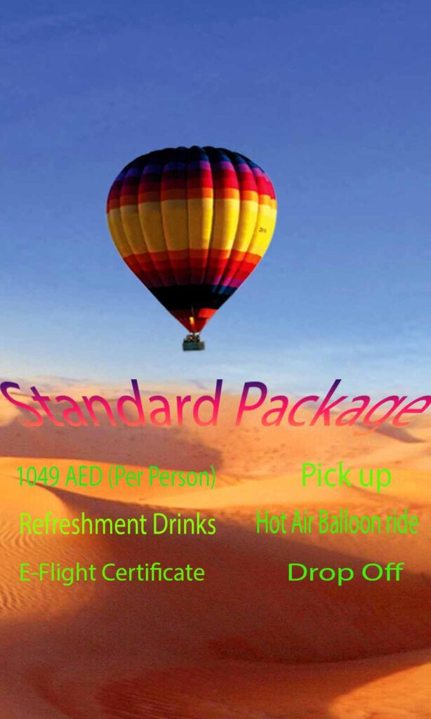 Hot Air balloon Standard Package